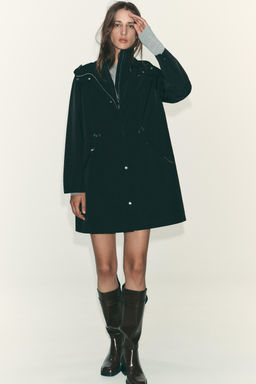 ADJUSTABLE WAIST HOODED JACKET