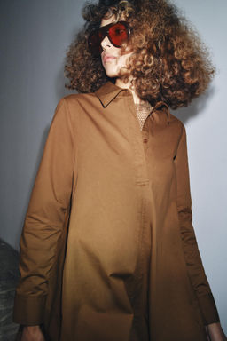 ZW COLLECTION POPLIN SHIRT DRESS - Zara фото 3