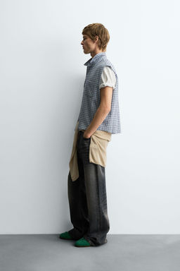 CROPPED FIT CHECK SHIRT - Zara фото 12