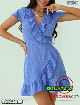 Платье на запах в горох - Bruno фото 2