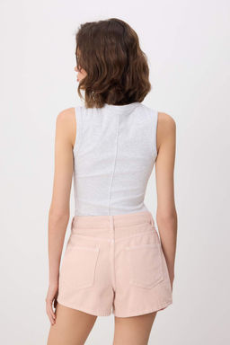 Pembe SUPER MINI Denim Beach Sort TWOSS26SR00168 - Trendyolmilla фото 6