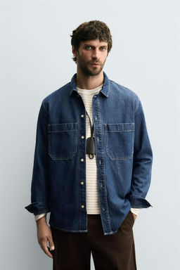 REGULAR FIT DENIM SHIRT - Zara фото 2
