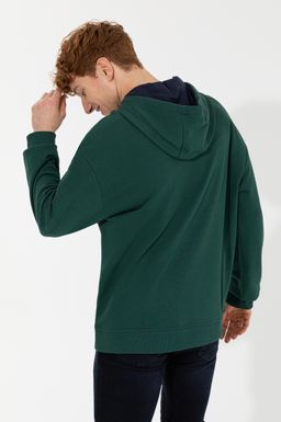 U. S. Polo Assn Мужская зеленая толстовка оверсайз с капюшоном - U.s. polo assn фото 5