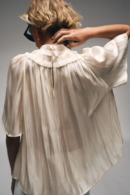 BLUSA EFECTO BRILLO / Vainilla - Zara фото 3