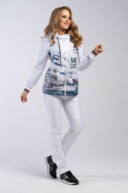 Брюки из тонкого футера с плащевкой - А+б коллекция фото 2