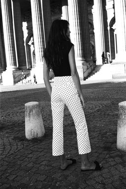 POLKA DOT MINI FLARE TROUSERS