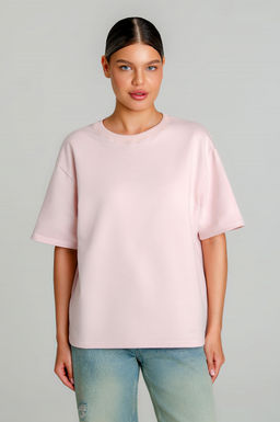 Арт. 3-302/4 Футболка женская оверсайз 44-50 (4 шт) Цвет:пудра