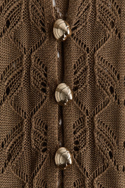 Vestido efecto crochet con tapeta de botones - H&m фото 4