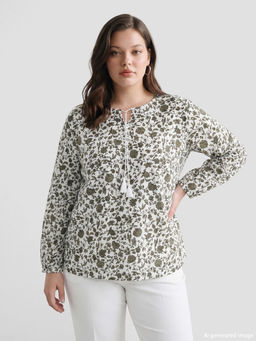 Ba?lamal? Yaka ?i?ekli Bluz