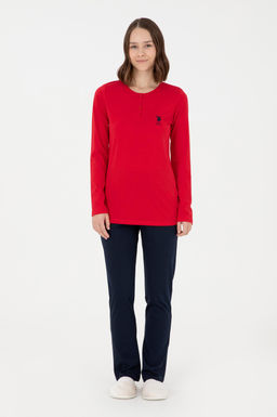 Женский красный пижамный комплект Неожиданная скидка в корзине