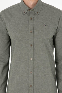 Мужская рубашка цвета хаки с длинным рукавом Неожиданная скидка в корзине - U.s. polo assn фото 6