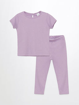 Bisiklet Yaka K?sa Kollu K?z Bebek Pijama Tak?m?