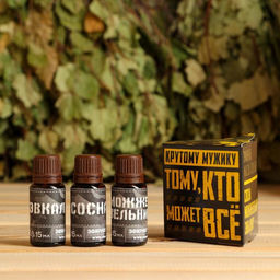 Набор эфирных масел в треугольной коробке Крутому мужику 3 шт.