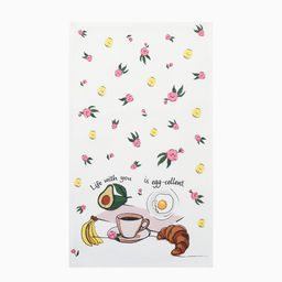 Набор кух. полотенец Доляна Love is here 4 шт, 28х46 см, рогожка, 100% хл, 160г/м2 фото 3