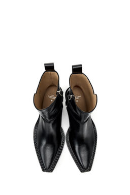LIMITED EDITION LEATHER COWBOY ANKLE BOOTS - Zara фото 13