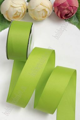 Лента репсовая 4 см*20 ярд "1 сорт" (SF-1349) фисташковый №76