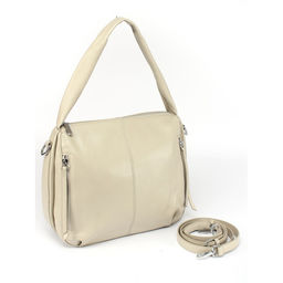 Сумка женская натуральная кожа GU 2033-6615, 1отд+карм/перег, плечевой ремень, св. бежевый SALE 259867 - Adelia фото 5