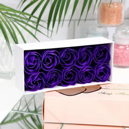 Мыльные розы, фиолетовые, набор 10 шт. - SB BEAUTY фото 2