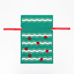 Цена за 5 шт. Мешок подарочный новогодний Помпоны, 20?30 см - UPAK LAND фото 2