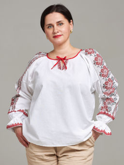 Рубашка женская льняная ОРНАМЕНТ