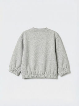 Kolej Yaka Nak??l? K?z ?ocuk Fermuarl? Sweatshirt