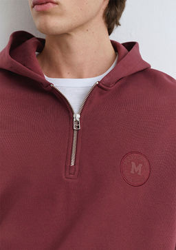 Mavi Patch Logo Kapusonlu Bordo Sweatshirt  фото 6