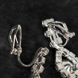 Серьги клипсы со стразами 2,5 см / JNL-2 /уп 120/серебро/микс - Галеонтрейд фото 6