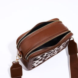 Сумка кросс-боди на молнии, цвет коричневый - Simaland фото 7