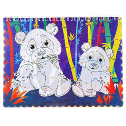 Книжка-раскраска многоразовая «Животные» фломастеры 12 цветов, 3D очки, бутылочка для воды