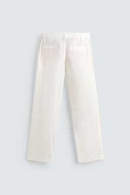 PANTAL?N RELAXED FIT PLIEGUES / Blanco - Zara фото 7