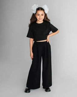 Брюки со складками Зита, цвет Черный, 78%х/б, 16%ПЭ, 6%лайкра - 5+ фото 2