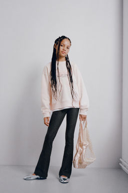 PINSTRIPE FLARE TROUSERS - Zara фото 5