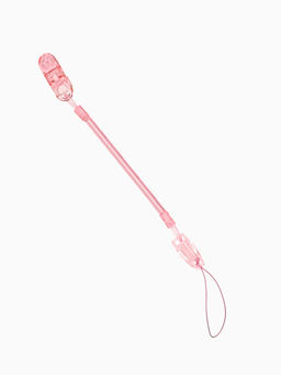 Держатель для соски - пустышки, пружинка, 2 шт., прозрачный, розовый, Крошка Я