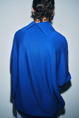 LONG KNIT BATWING SLEEVE JUMPER - Zara фото 11