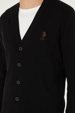 Мужской черный базовый трикотажный кардиган Неожиданная скидка в корзине - U.s. polo assn фото 14