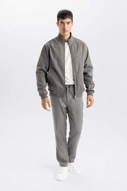 Slim Fit Dar Kesim Dik Yaka Fermuarl? Mont - Defacto фото 3