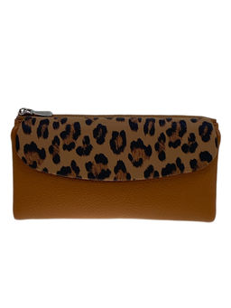 Женское портмоне из искусственной кожи, цвет коричневый