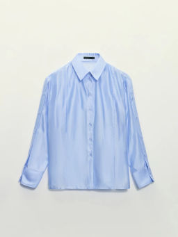 Рубашка оверсайз с декоративными пуговицами / Zarina  фото 8