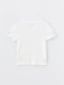 Bisiklet Yaka K?z ?ocuk Ti??rt - Waikiki фото 2