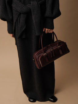 Кожаная сумка Nora DBR 31148 зимняя вишня фото 9