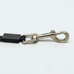 Рулетка с поводком-лентой, резиновая ручка, 5 м, вес животного до 15 кг, голубая в горошек - Пижон фото 2