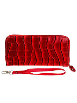 Женское портмоне из искусственной кожи, цвет красный