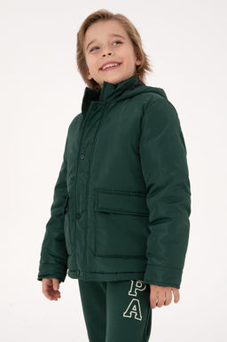 Erkek _ocuk Koyu Ye_il Kaban