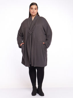 Кардиган с шалевым воротником KA02608GRY23