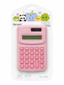 Калькулятор карманный KC-888-1 розовый, 8-разрядный, на блистере