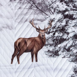 Покрывало «Этель» 1.5 сп Snow forest, 145×210 см, микрофибра