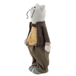 Игрушка набивная "Кот/Кошка", L16 W10 H33 см, 2в.