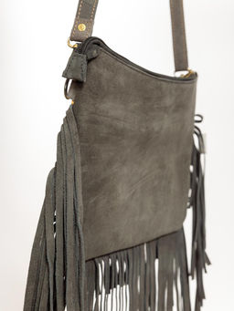 Сумка замшевая с бахромой через плечо №1134/2 - Ганг фото 4