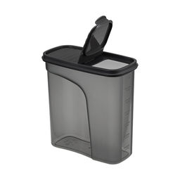 Банка для сыпучих продуктов пластмассовая Бест 2л, 9,5х19х19см, графитовый (Россия) - Домашняя мода фото 3