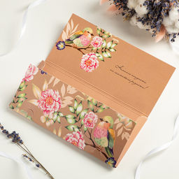 Конверт для денег "От всей души (цветы и птицы)"